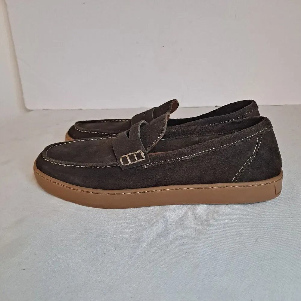 Dockers Mens 10M Vaughn Suede Leather Casual Slip-On Penny Loafer Shoe Brown